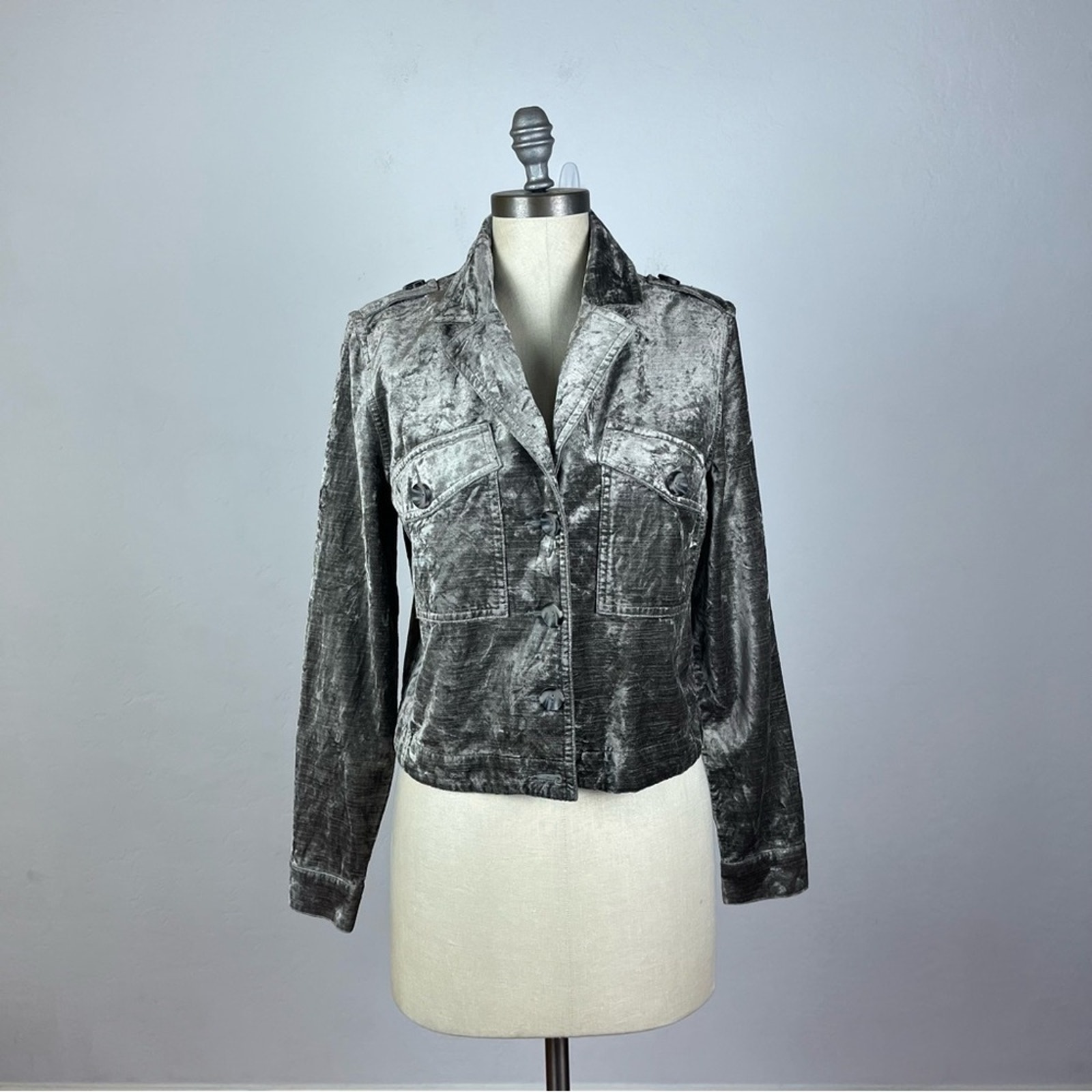 Cabi Crushed Velvet Sunday Topper Jacket